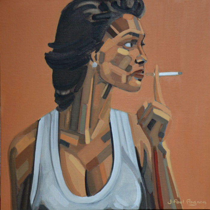 bel air, portrait de femme, peinture jazz blues de jean-paul pagnon